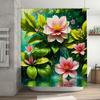 Luxury Bath Shower Curtain Waterproof Print Decorative Flower Garden Home Decoration Pink 180X240Cm Free Shipping + $5.99 Return