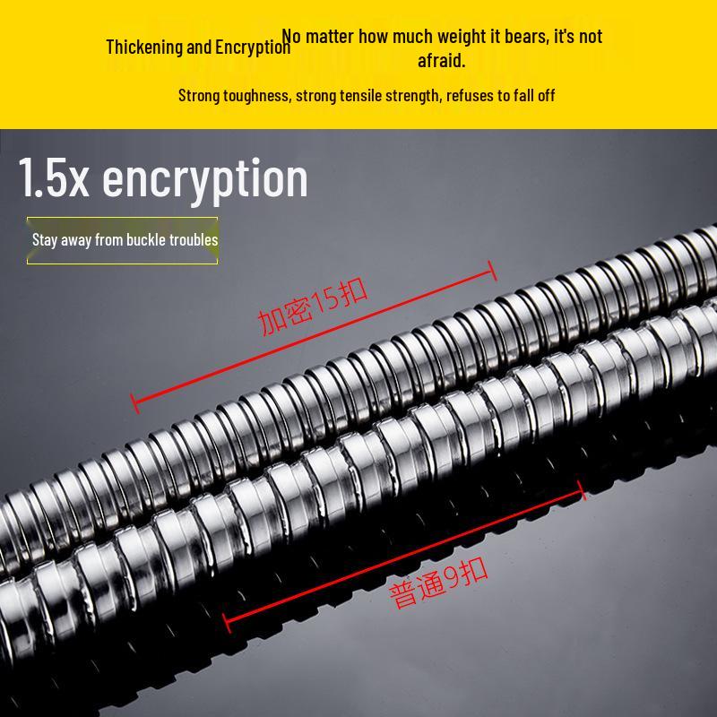 1.5/2m Stainless Steel Explosion-Proof Shower Hose with Universal Rain Shower Head