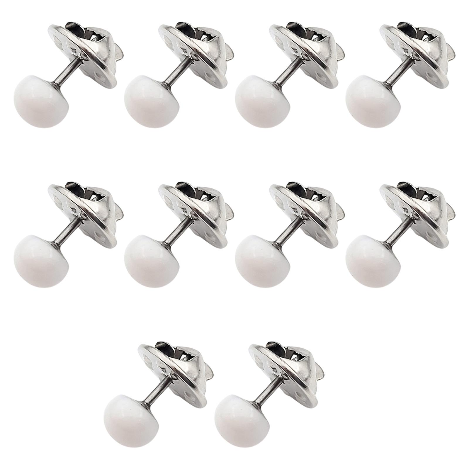 

10 Pack Reusable Curtain Clips AntiSlip Metal Base Washable Detachable Window Accessories белый