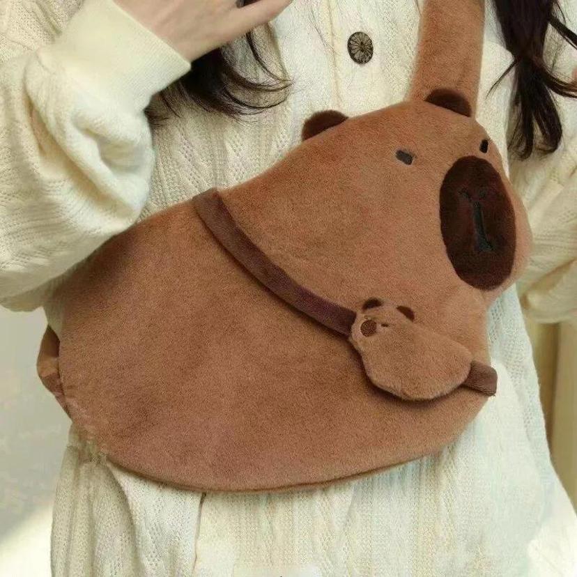 1 Pcs Capybara Chest Bag Crossbody Bag Women Cartoon Water Dolphin Mobile Phone Bag Shoulder Bags Student