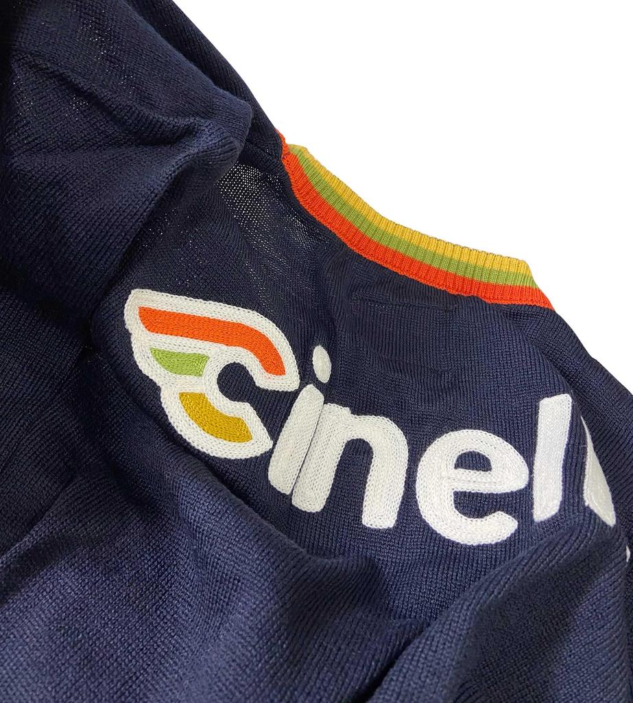 Cinelli x De Marchi Collaboration Wool Sweater Italo 79 L 497JTCIN20142 V-Neck