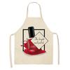 Fashion Makeup Apron  Lipstick Nail Polish Print, Kitchen Cooking Bib, Multiple Sizes Available