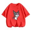2026 Summer Womens Tshirt Cute Modern Black Rice Printed Pure Cotton Round Neck Womens Tshirt Casual Y2K Trendy Top