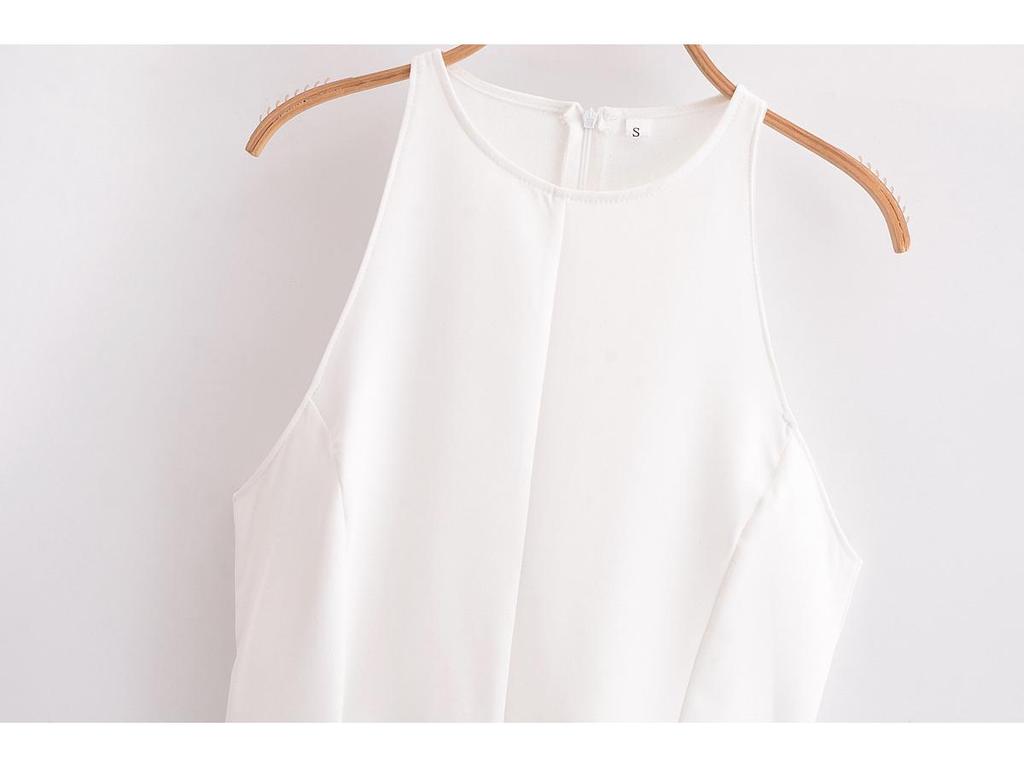 Spring 2025 Women's European & American Style Slim Halter Neck Swing Dress