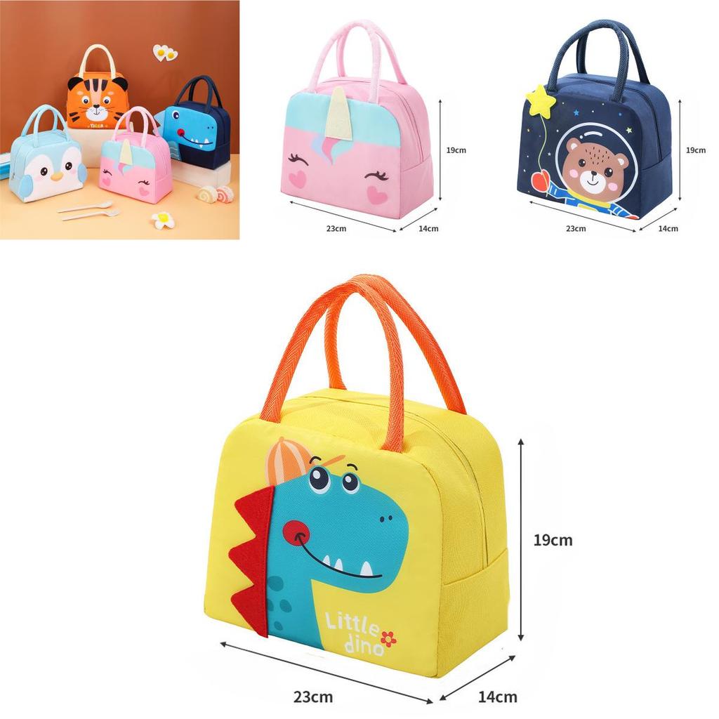 3d Cartoon Lunch Bag Insulated Food Carrier For Students Outdoor Use