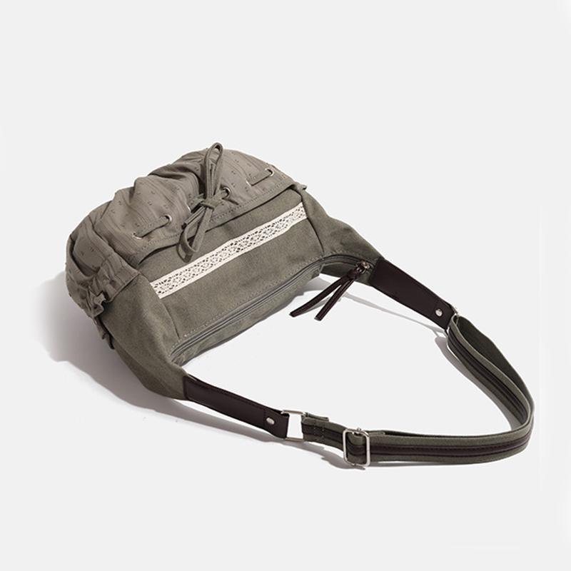 Casual Shoulder Bags Cute Sweet Girl Bow Canvas Denim Crossbody Bag Women Vintage Ladies Retro Messenger Bag Designer Handbag