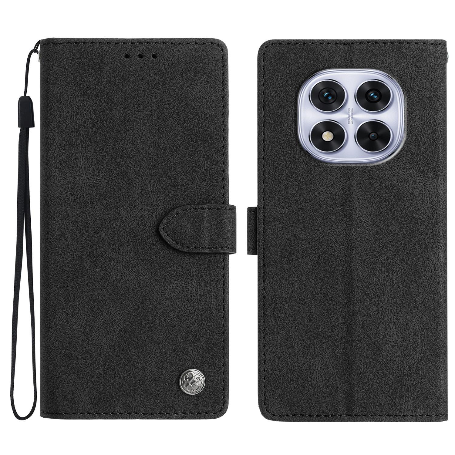 

For Xiaomi Redmi Note 14 Pro 5G Leather Case Solid Color Phone Wallet Cover