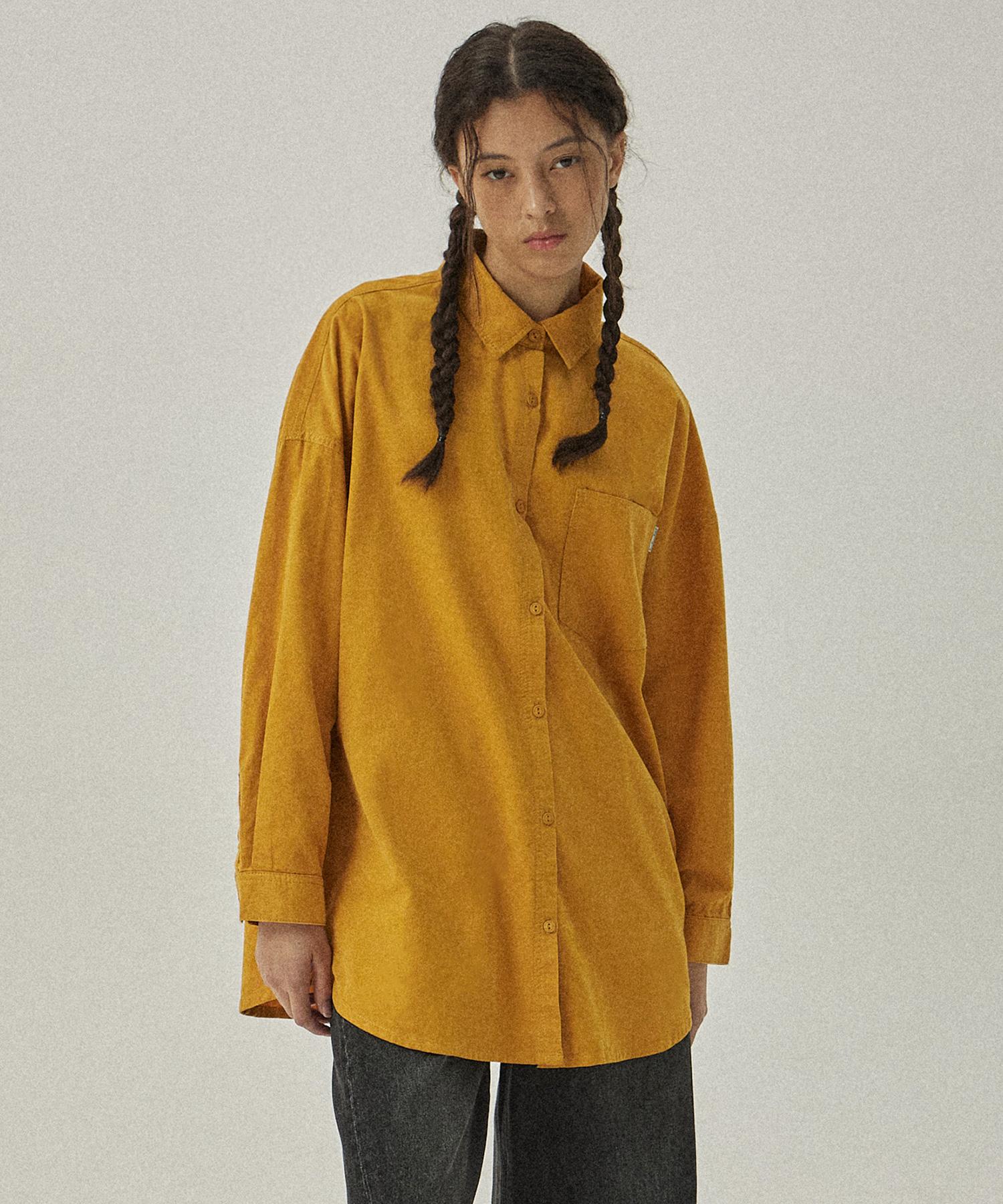 Mc Wood Gun Femerald 2168 Corduroy Western Variation Yellow Shirt S