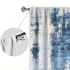2pcs Blue-green Geometry Printed Curtain for Home Decor - Rod Pocket Window Treatment for Bedroom, Office, Kitchen