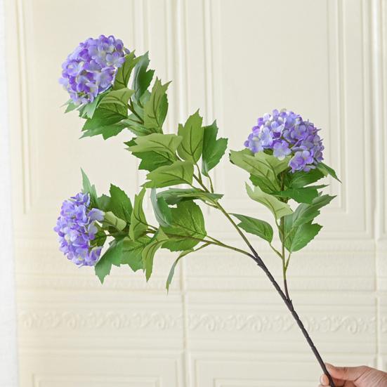 Faux Hydrangea with Bendable Stem Realistic Simulated Hydrangea Long-lasting Fake Flowers for Floral Arrangements Home Decor Weddings