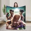 Super Soft Blanket Picnic Tekken Throw Blanket Flannel Bedspread For Couch Chair Aesthetic Sofa Bed Cover