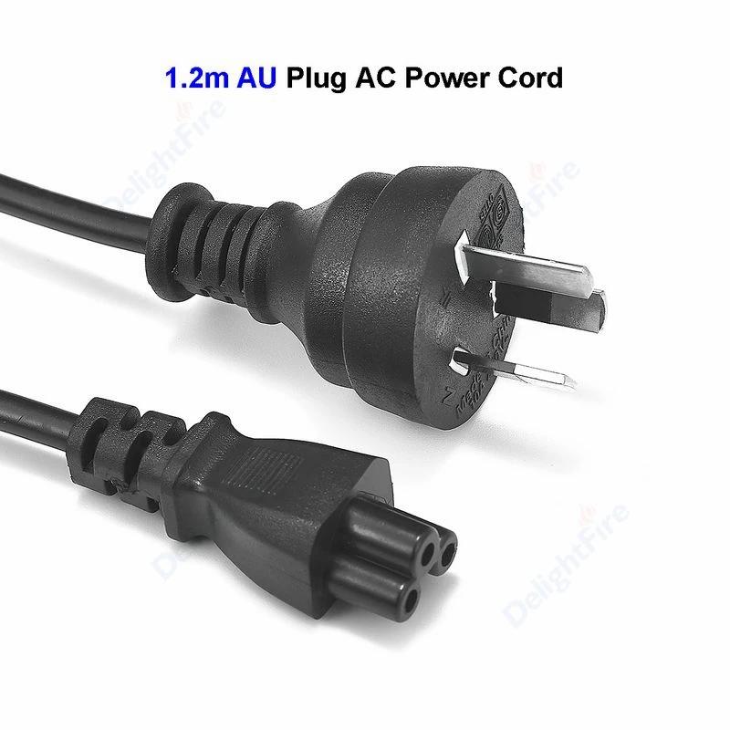 3 Prong AU Australia Plug AC Power Extension Cord 1.2m 4ft 100W C5 C13 Power Supply Cable for Dell Laptop PC Computer Monitor TV