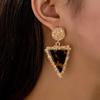A Pair of Geometric Stud Earrings, Trendy Retro Style Earrings, Exaggerated High-end Earrings.