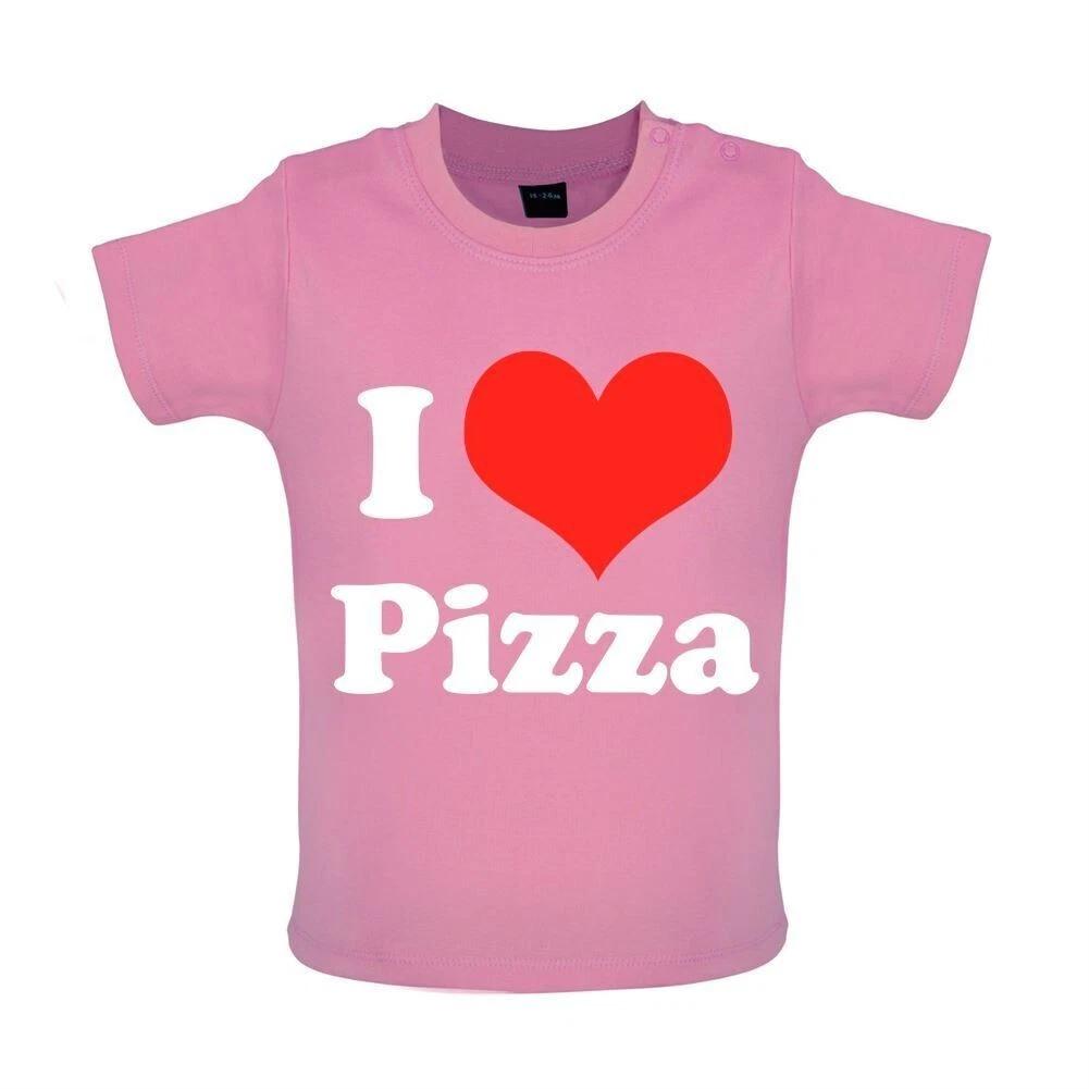 I Love Pizza - Baby T-Shirt / Babygrow - Food Present Margherita Pepperoni Funny 120