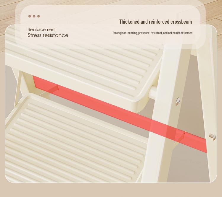 Multi-Functional Folding Indoor A-Frame Step Ladder with Handrail, Thickened Step Stool, Telescopic Design