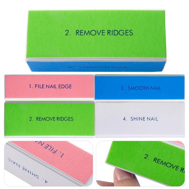 6/12 buc Bloc Buffer Unghii 4 Pași Colorat Bloc de Lustruit Luciu Pilă de Unghii Manichiură Kit Instrumente de Șlefuit Pilește Unghiile Naturale