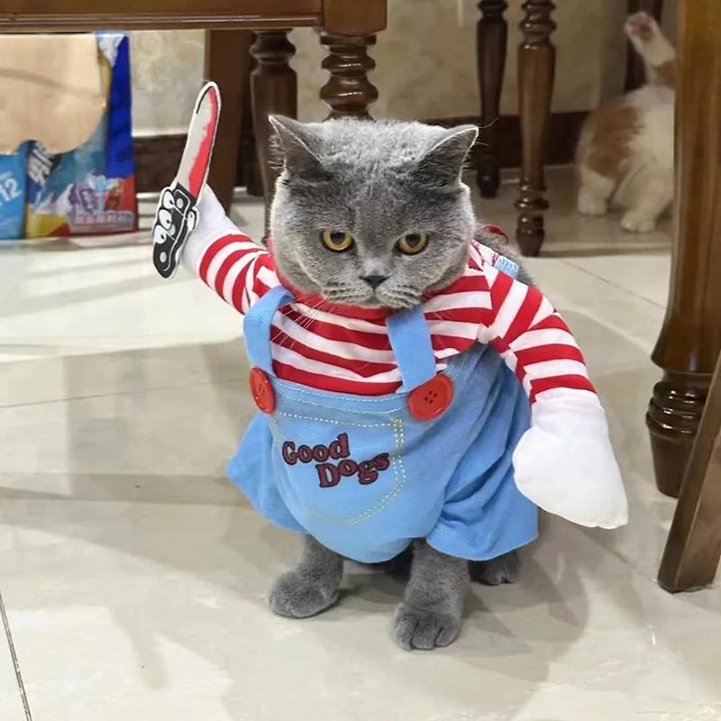 Cat Costume Dog Halloween Cosplay Costumes For Small Medium Dog Cats Funny Party Creative Novelty Puppy Kitten Clothes Yorkies Pet Coat
