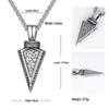 High-End Viking Stone Arrow Pendant Necklace - Autumn/Winter Titanium Sweater Chain