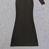 Luxury Rhinestone One-Shoulder Evening Gown - Sexy, Fashionable, Socialite Style Women's Clothing