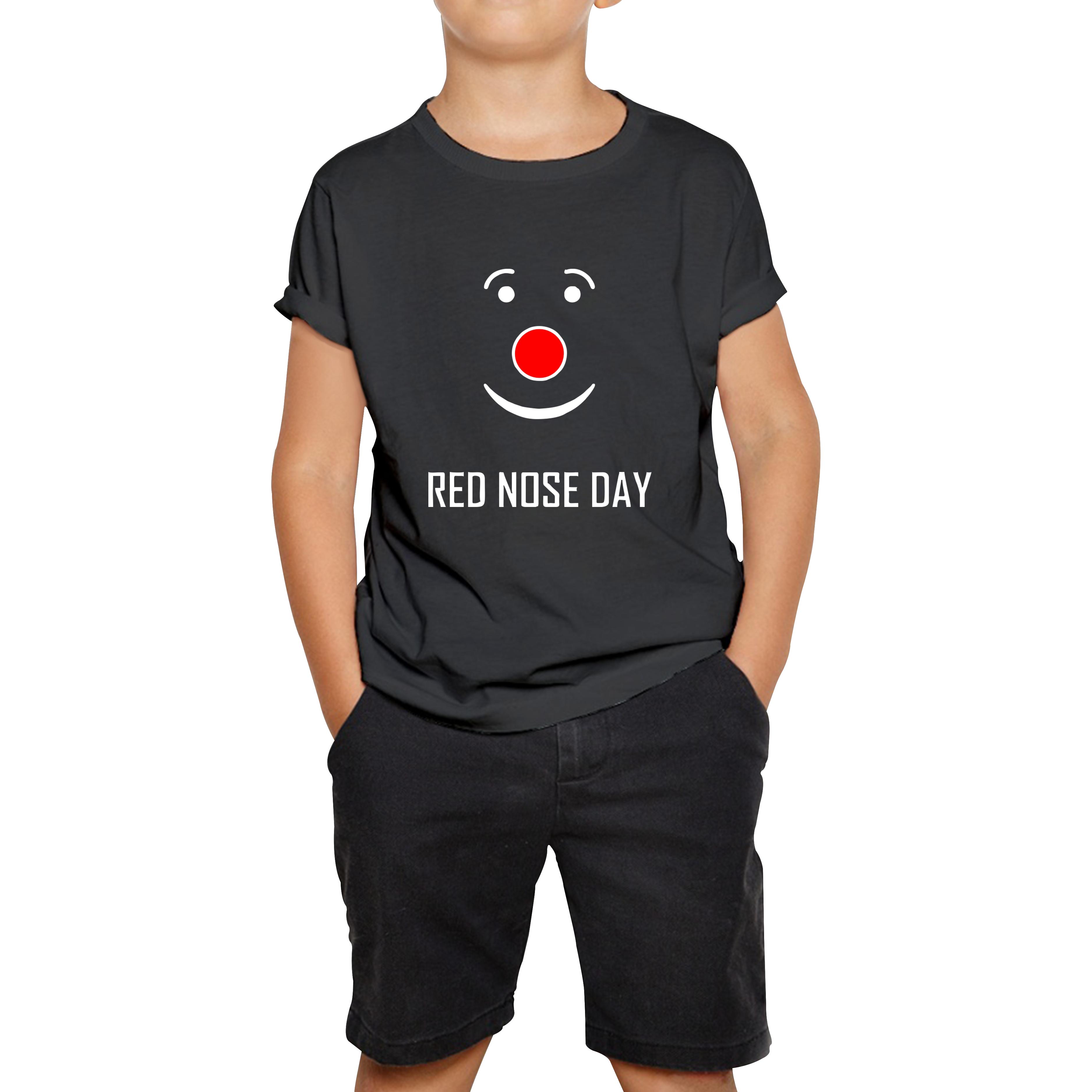 Red Nose Day Clown Face Kids T Shirt 100