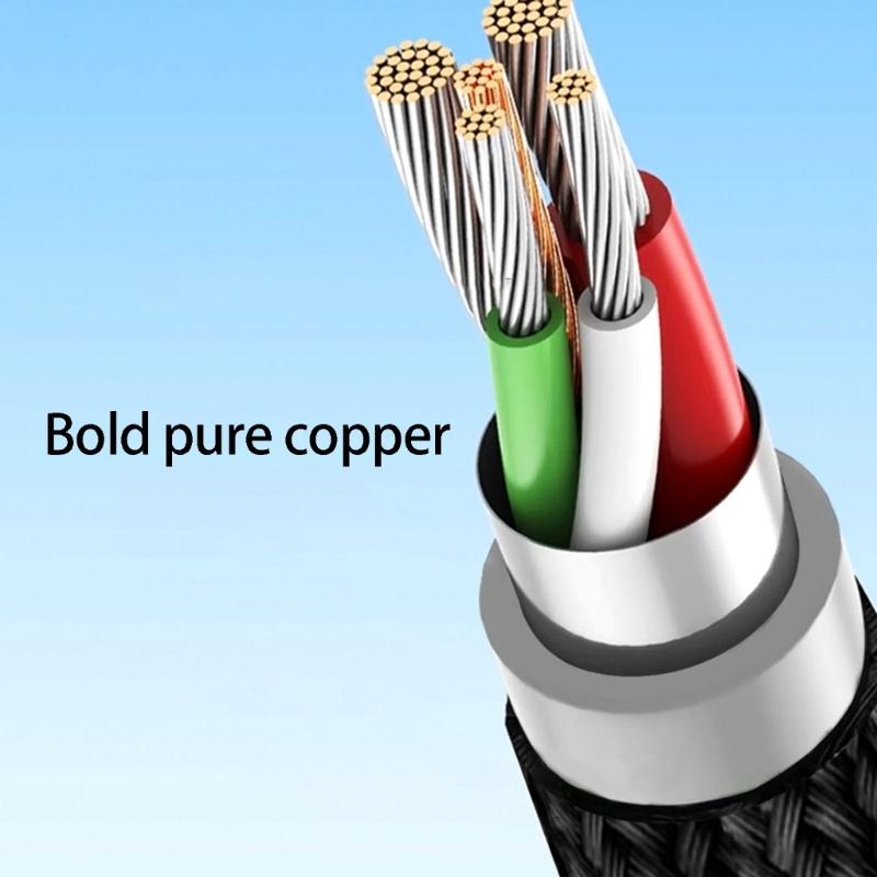 L Shape Type C Charging Cord 6A Fast Charging Cable with Reinforced Braiding for Smartphones Pad Available in 3 Size
