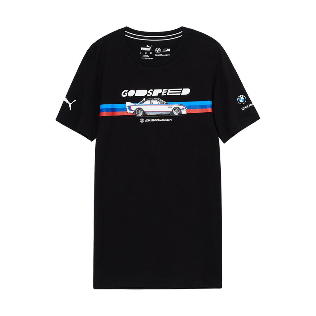 Puma Bmw Series Round Neck Comfortable Pullover Short Sleeve T-Shirt Men Tops Black 533380-01