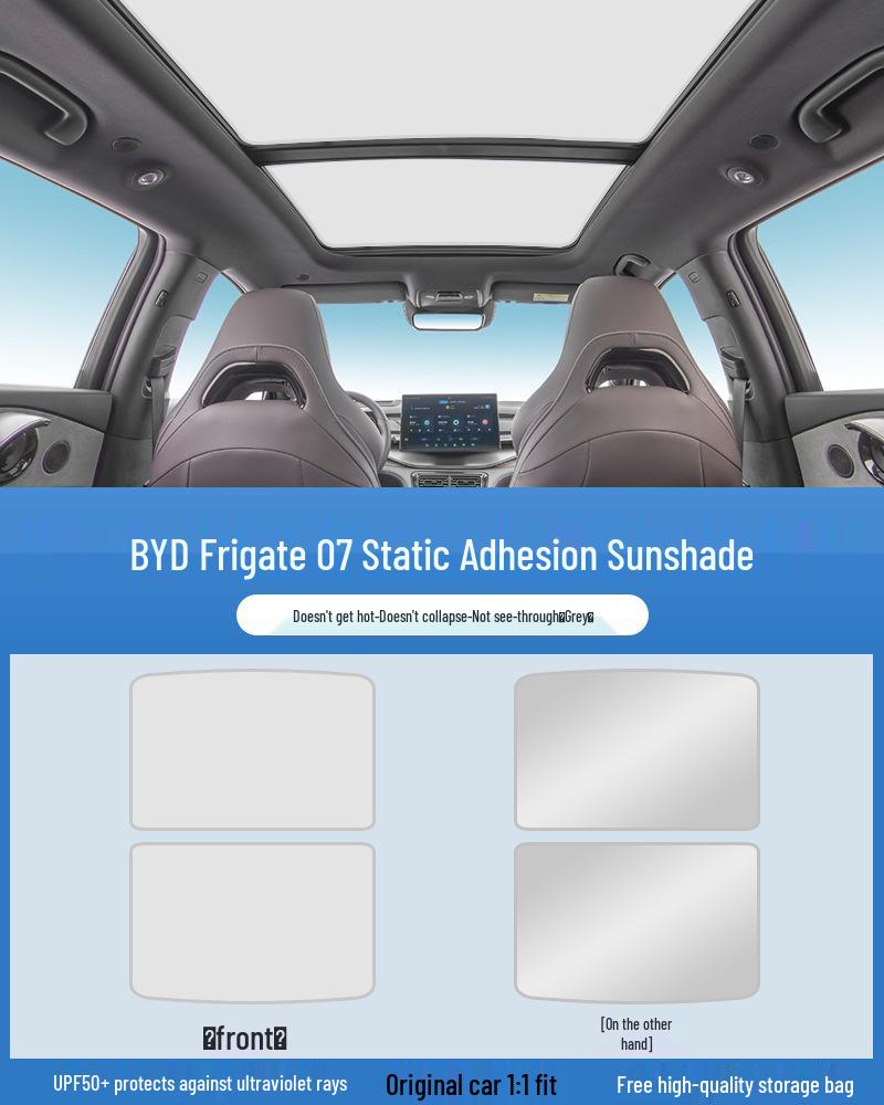 Electrostatic Sunshade Curtain for BYD Song, Seal, Qin, Han, Yuan, Tang, EVDM with Sunroof