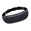 Waist Bag Nylon Large Capacity Waterproof Elastic Lightweight Fanny Pack for Fitness Sports Exercise Black
