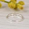 White Topaz Minimalist Ring – 925 Sterling Silver Dainty Stackable Ring – Delicate Beaded Band with Tiny Gemstone – Everyday Jewelry Gift