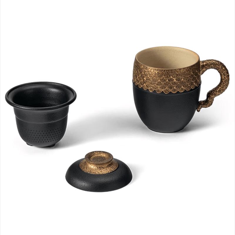 High-End Ceramic Dragon Pattern Master Teacup