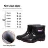 Men's Waterproof High Tube Rain Boots - Non-Slip Rubber Construction Boots