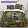 Butterfly Decoration Pattern Bedding Uilt Set Uilt Cover Pillowcase Home Decoration Birthday Gift (1 * Duvet Cover + 2 * Pillowcase  Without Core)34