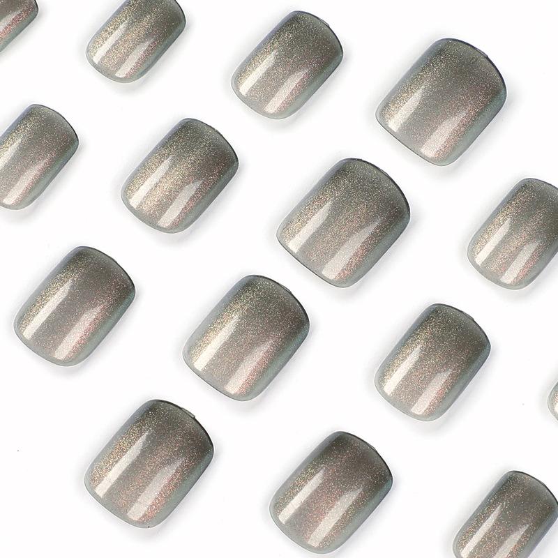 Nail art wearing nail short cat eye wearing fake nail piece, fake nail patch, nail art piece