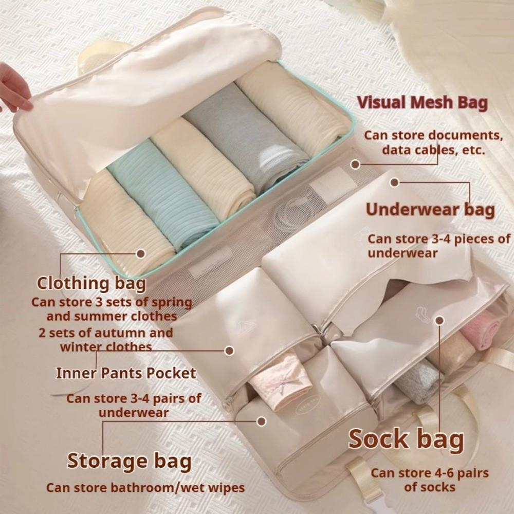 Foldable Travel Bag Organizer Hanging Suitcase Clothes Storage Bag  Vacation