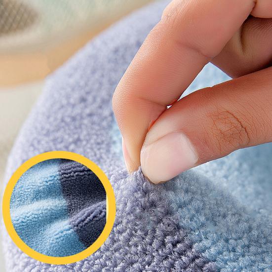 Toilet Seat Cover with Lanyard Easy Installation 4-season Bathroom O-shaped Knitting Closestool Mat Daily Use