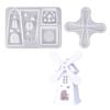Candle Holder Silicone Mold Rotating Windmill Shape Handmade Art Supplies Silicone Texture for Making Candle Holder