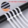 500/1000PCS 3*100 3*150 4*200 Self-locking Plastic Nylon Tie White Cable Tie Fastening Ring Zip Wraps Strap Nylon Cable Tie Set for daily use