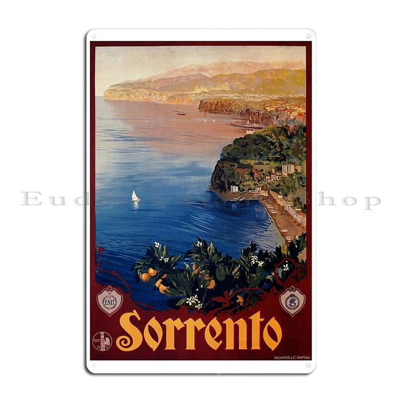 

Napoli Italy Naples Seaside Beach Tourism Vintage Italian Metal Sign Club Party Plates Napoli Italy Tin Sign Posters 20x30cm
