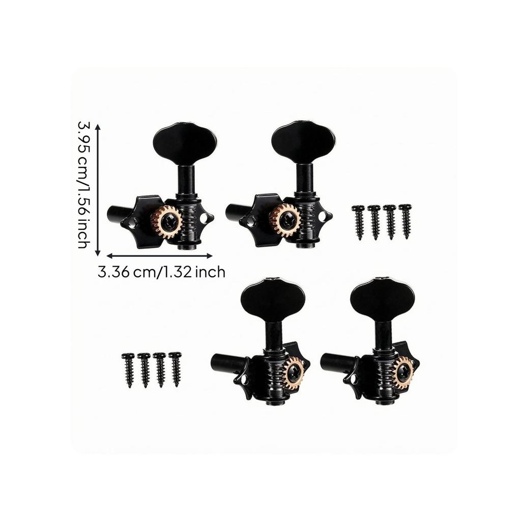 4 Pieces String-Roller Tuning Machine Metal Alloy Guitar Head Heavy Duty