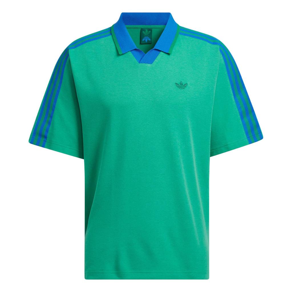 Adidas Originals Ss24 Rolling Links Series Logo Pullover Sports Polo Shirt Men Polo Shirts Smoke-Green IZ3006