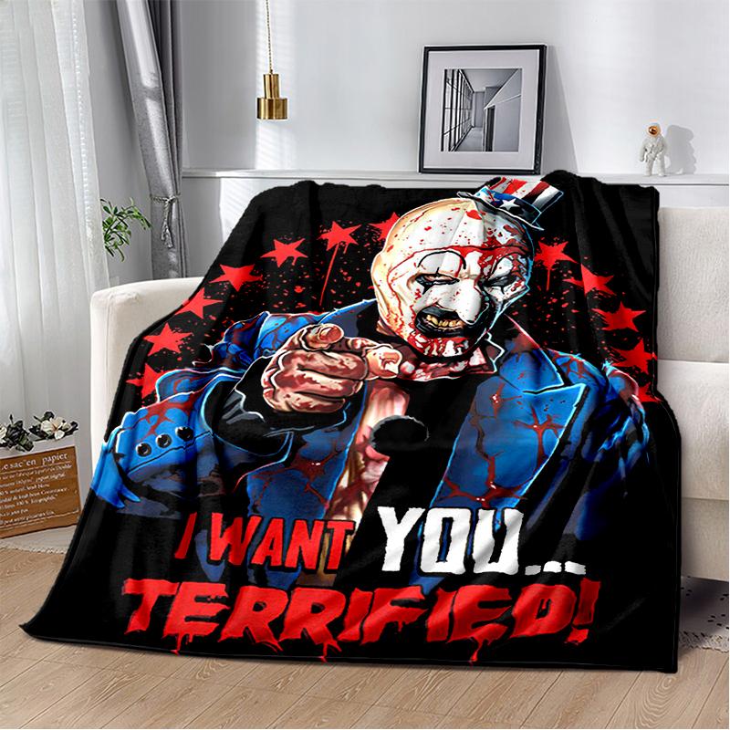 29 סגנונות טריפייר סרט אימה מתנת ליל כל הקדושים שמיכת קטיפה רכה, שמיכת פלנל לסלון חדר שינה מיטה ספה כיסוי