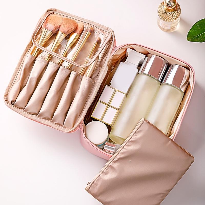 Portable Zipper Makeup Bag Women Cosmetic Bag Travel Organizers Female Make Up Cases Pouch Gift for Girls