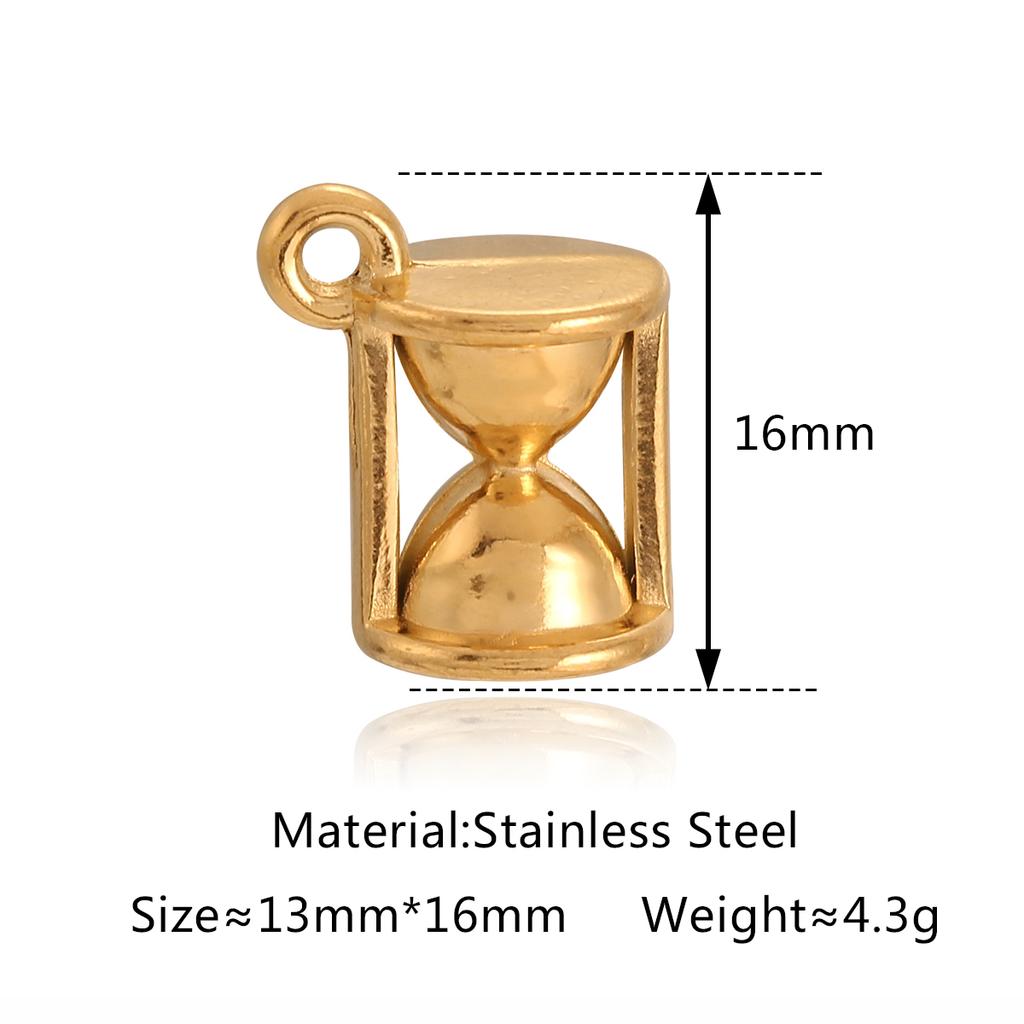 3PCS Cute Tulip Flower/Bow/Four Leaf Clover Charms for Jewelry Making Stainless Steel Star Pendant DIY Bracelet Necklace Earring