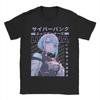 Rebecca Anime Cyber Edgerunner TShirt Men Cotton Clothing Kawaii Cartoon Round Neck Short Sleeve1 Graphic T Shirts