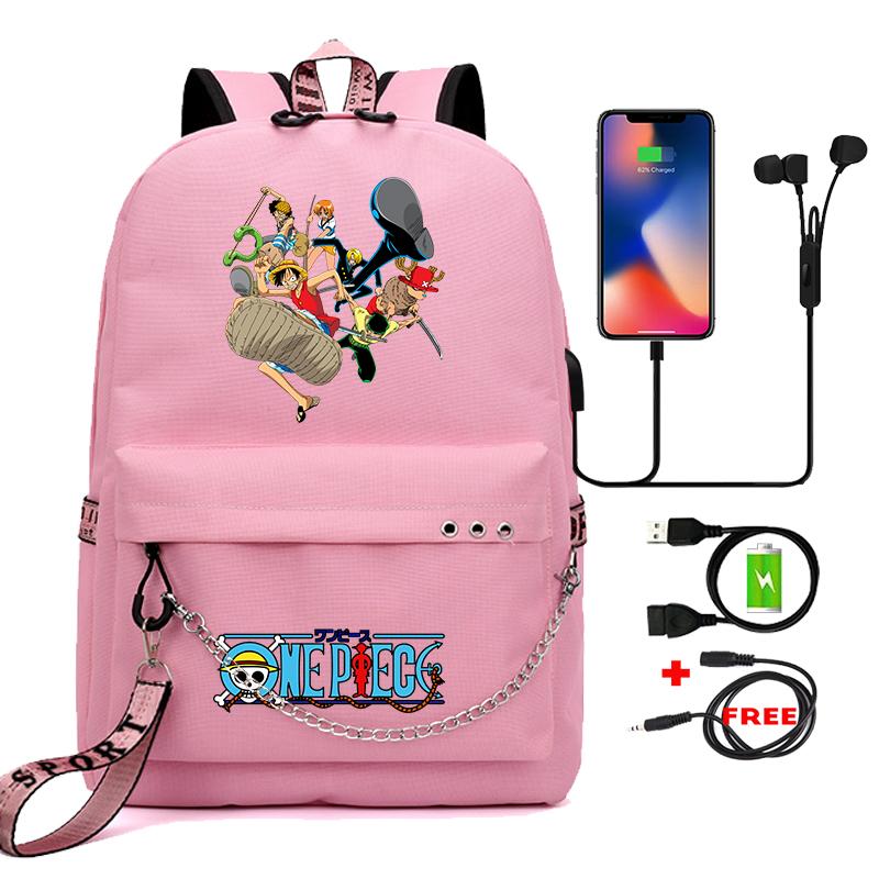 Anime One Piece Bookbag Teenage Backpack Unisex School Bag for Boy Girl Cartoon Printing Laptop Bagpack Back To School