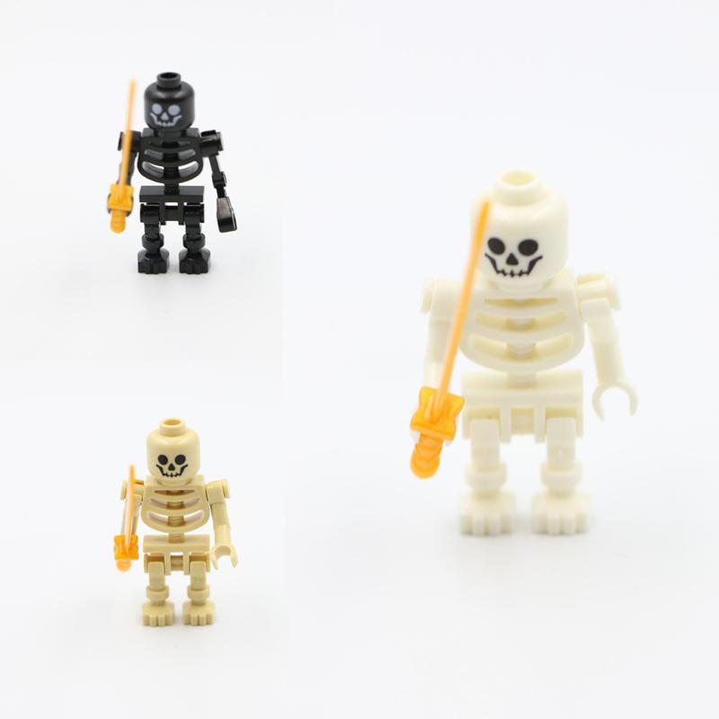 

Скелет Средневековый Замок Рыцари Воины Животное Лошади Конструктор Певец Герои DIY Коллекция Игрушка для Мальчиков Подарки