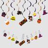 Witch Halloween Whimsical Spiral Ornament Festive Party Hanging Decoration