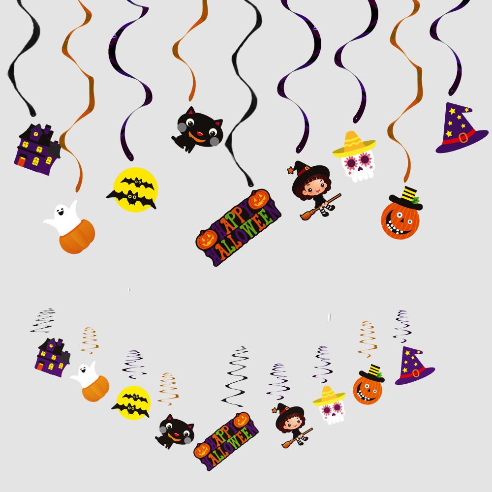 Witch Halloween Whimsical Spiral Ornament Festive Party Hanging Decoration