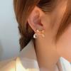 Bow Rhinestone Earrings Women's Silver High-end Light Luxury Earrings Earrings Summer Earrings New Trend