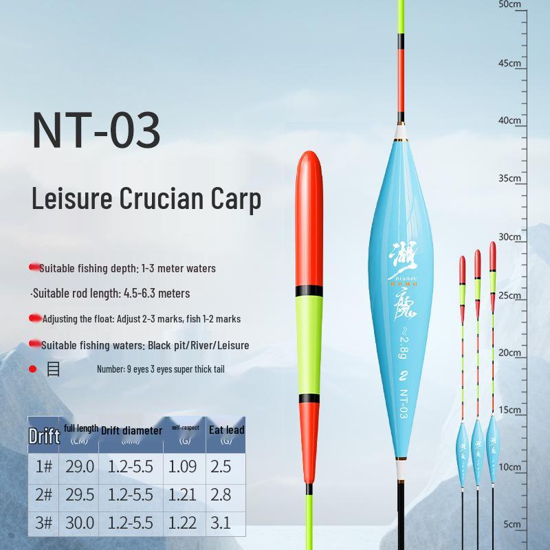 Bold Bighead Carp Float: Eye-catching, High-Sensitivity, Nearsighted Elderly Float for Shallow Water and Big Fish.